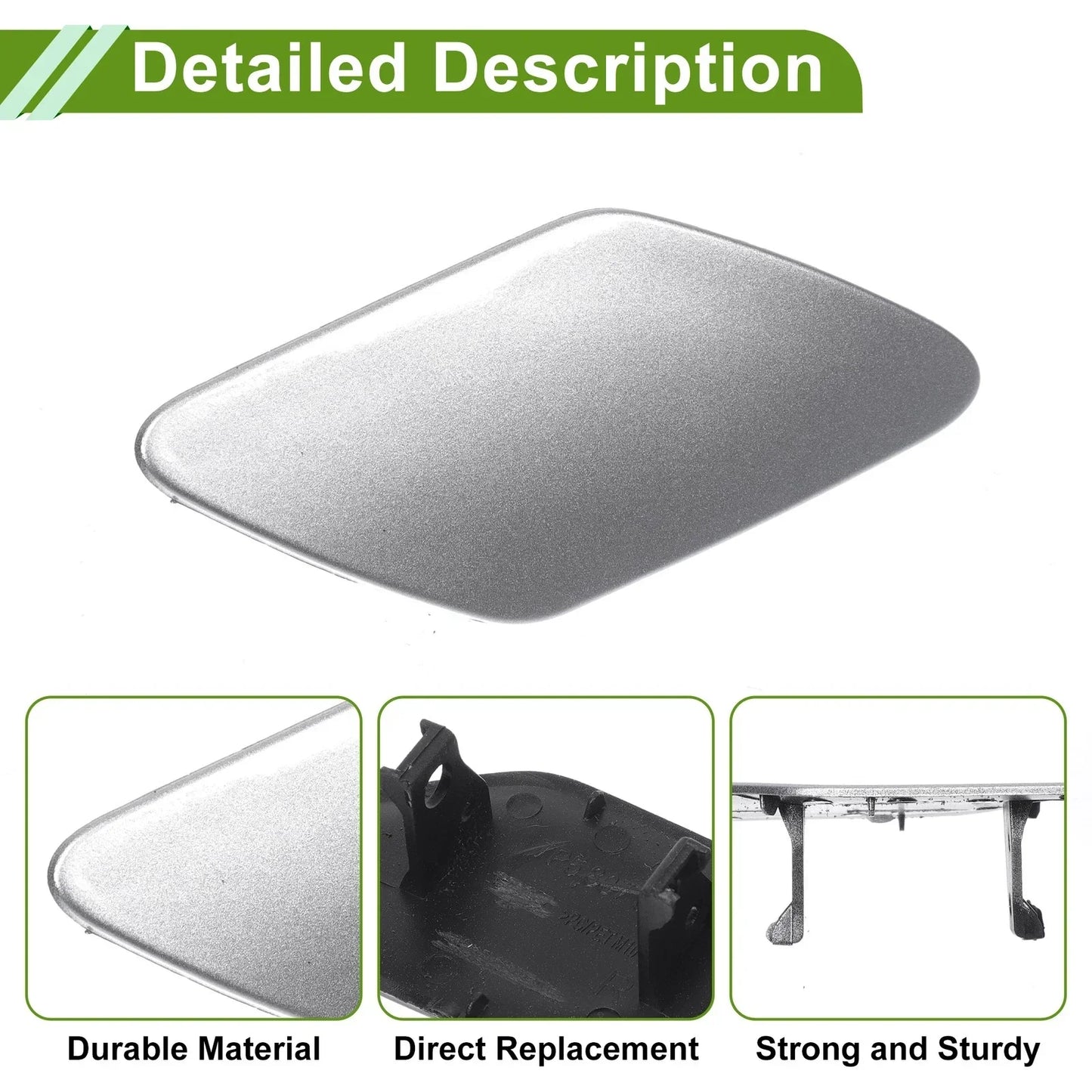 Washer Nozzle Cover for Porsche Cayenne (2003-2010) - Silver Tone