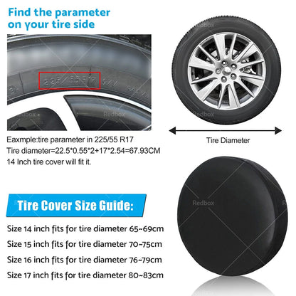 17" Spare Wheel Cover for Universal Tire Diameter 80-83cm (32")