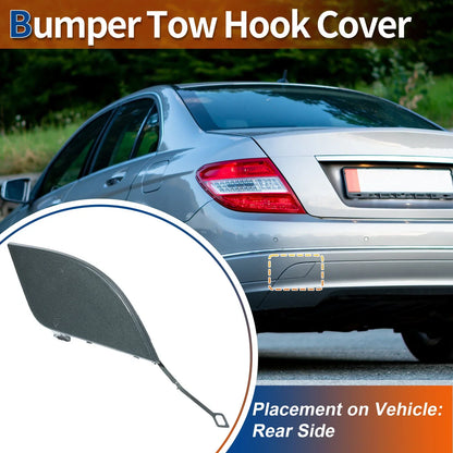 Rear Tow Hook Cover for Mercedes-Benz C-Class W204 (2007-2014) Grey