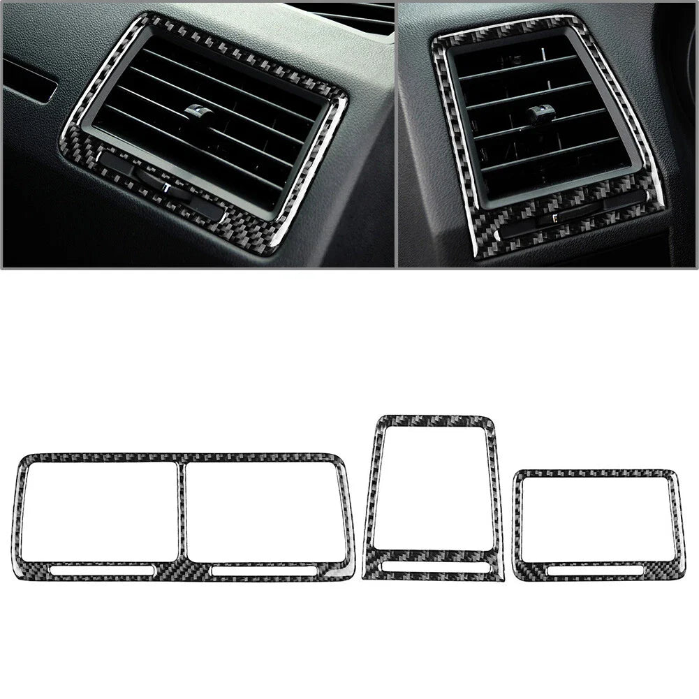 3 x Carbon Fiber Interior Air Vent Outlet Covers for Dodge Challenger (2008-2014)
