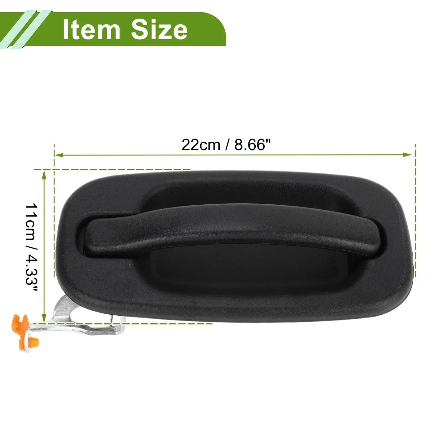Black Rear Left Exterior Door Handle for Chevrolet GMC Silverado Models