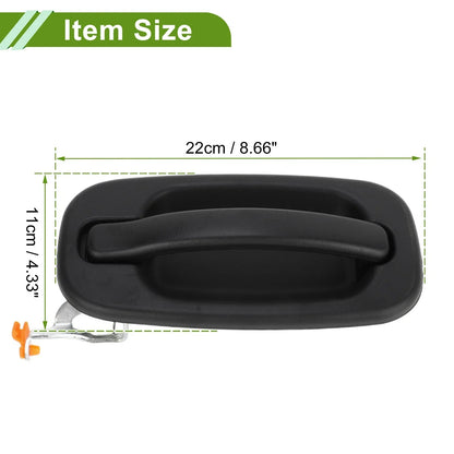 Black Rear Left Exterior Door Handle for Chevrolet GMC Silverado Models