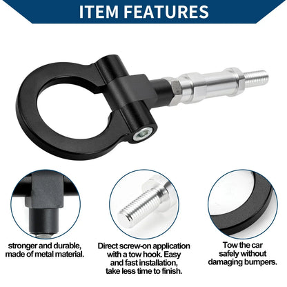 Tow Hook for Honda S2000 20.4cm Black (2000-2009)
