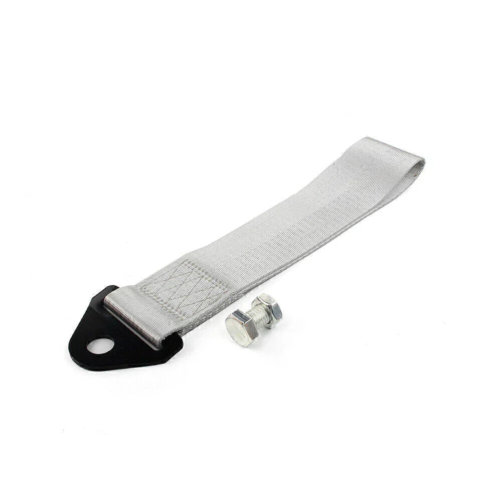 Tow Strap Belt Rope for Universal Car Rear/Front Bumper - Gray