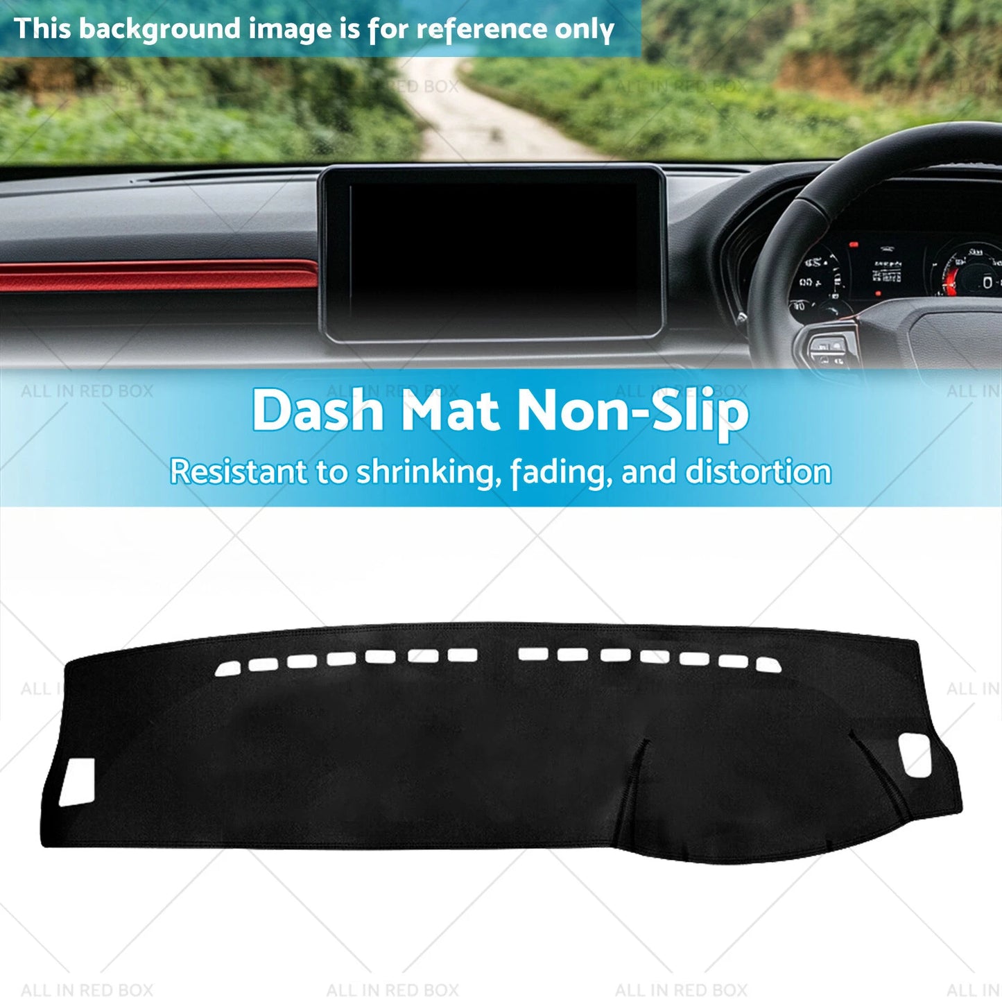 Non-Slip Dash Mat Cover for Ford Everest (2022-2025) Black
