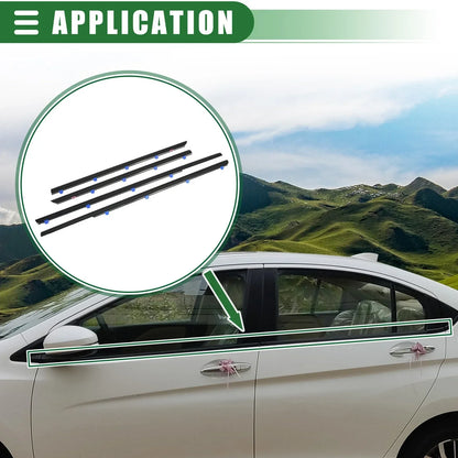 Window Weatherstrip Trim Seal Belt Kit Outer for Honda Civic (2012-2015)