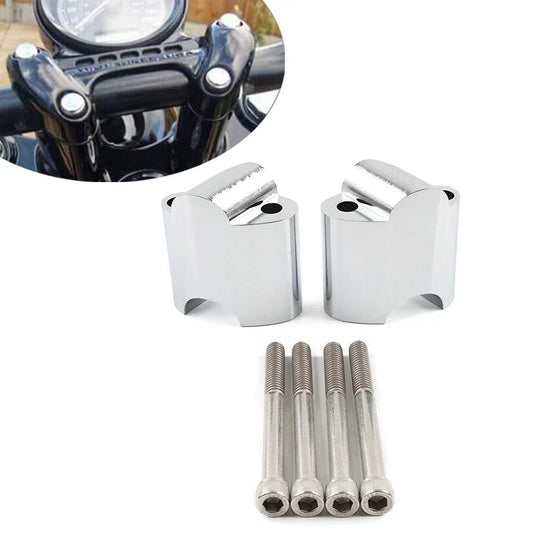 2" Handlebar Risers Mount Extension Chrome for Harley Sportster 48 XL1200X (2010-2023)