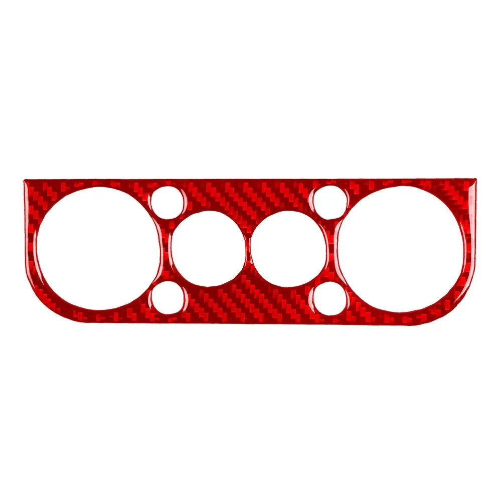 AC Climate Control Panel Cover Trim for BMW 3 Series (1991-1999) Carbon Fiber Red