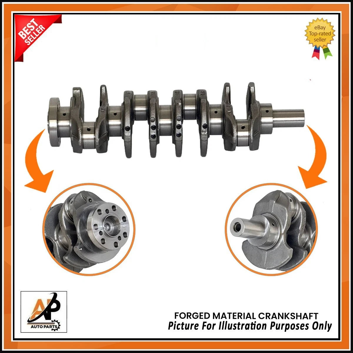 Forged Crankshaft + Standard Main and Conrod Bearings for Mitsubishi L200 (2005–2015)