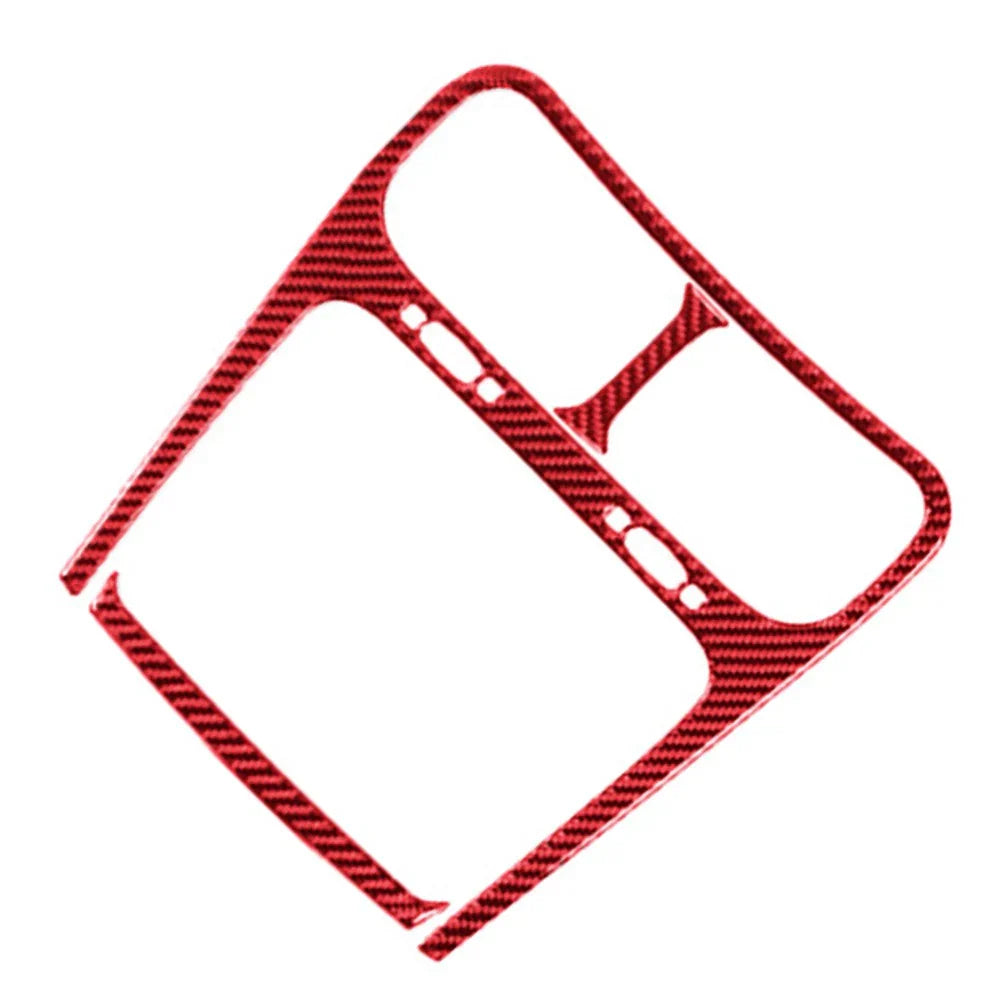 Carbon Fiber Red Central Touch Screen Cover Trim for Dodge Journey (2011-2018)