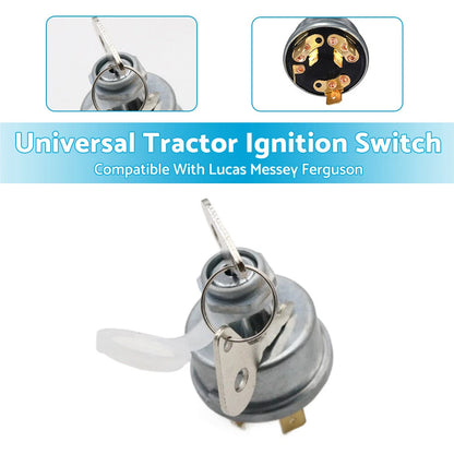 Ignition Switch with 2 Keys for Lucas Massey Ferguson Tractor