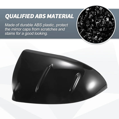 Gloss Black Rearview Mirror Cover Caps for Mercedes-Benz C S Class (2015-2023)