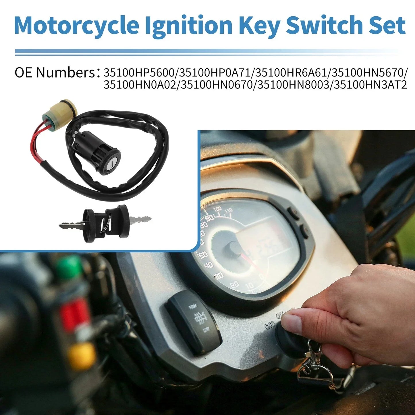 Ignition Key Switch for Honda TRX350TE Rancher (2000)
