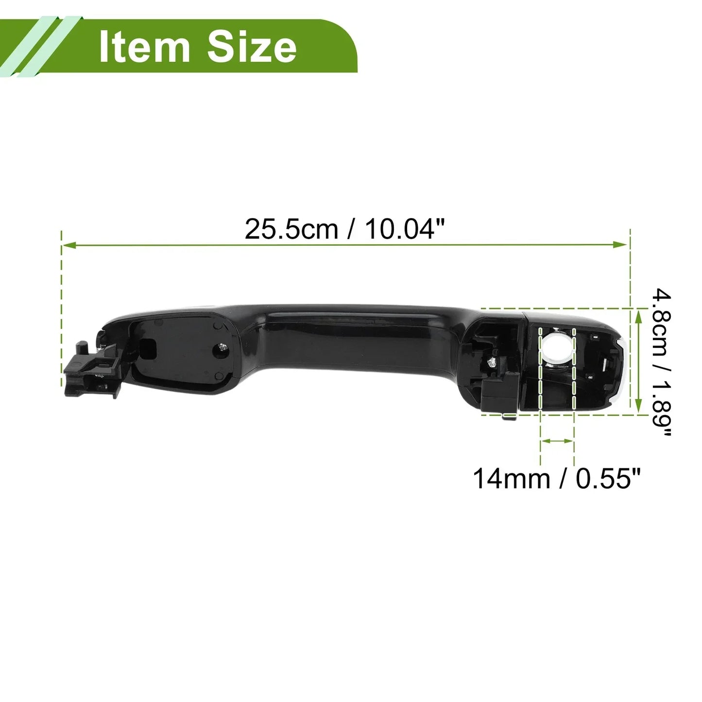Exterior Door Handle Set for Toyota Lexus GX460 Black Silver Tone (2010-2023)
