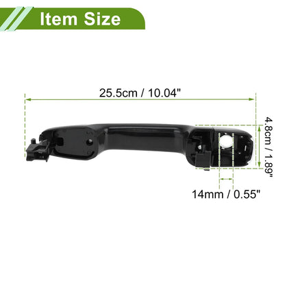 Exterior Door Handle Set for Toyota Lexus GX460 Black Silver Tone (2010-2023)