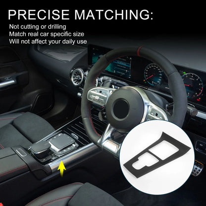 Center Console Panel Sticker for Mercedes-Benz GLA Class (2020-2021) Black Gray