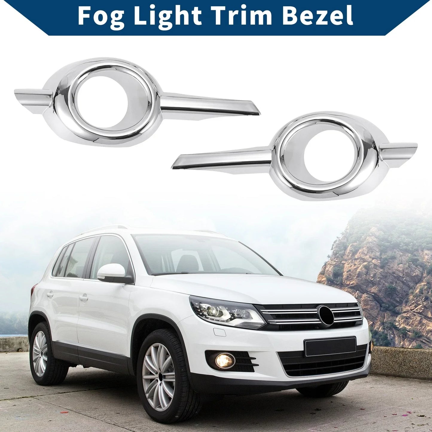 Car Front Left & Right Covers for Honda CRV (2012-2014) - ABS Silver Tone