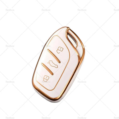 Beige TPU Remote Key Case Cover for MG ZS EV, HS, MG3, MG5, MG6, MG7 (2022)