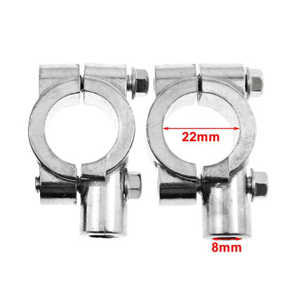 22MM 8mm Handlebar Mirrors Mount Holder Clamp for Motorcycle Chrome