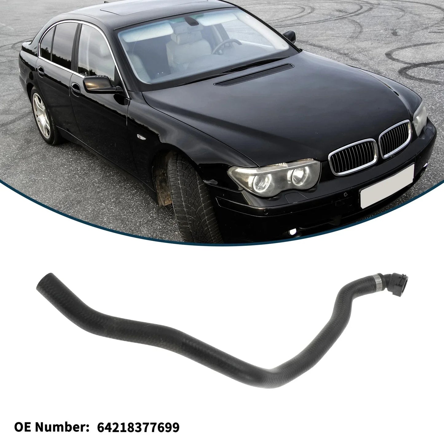Radiator Hose for BMW 745i Base 4.4L (2002-2005) Heating Water Pipe
