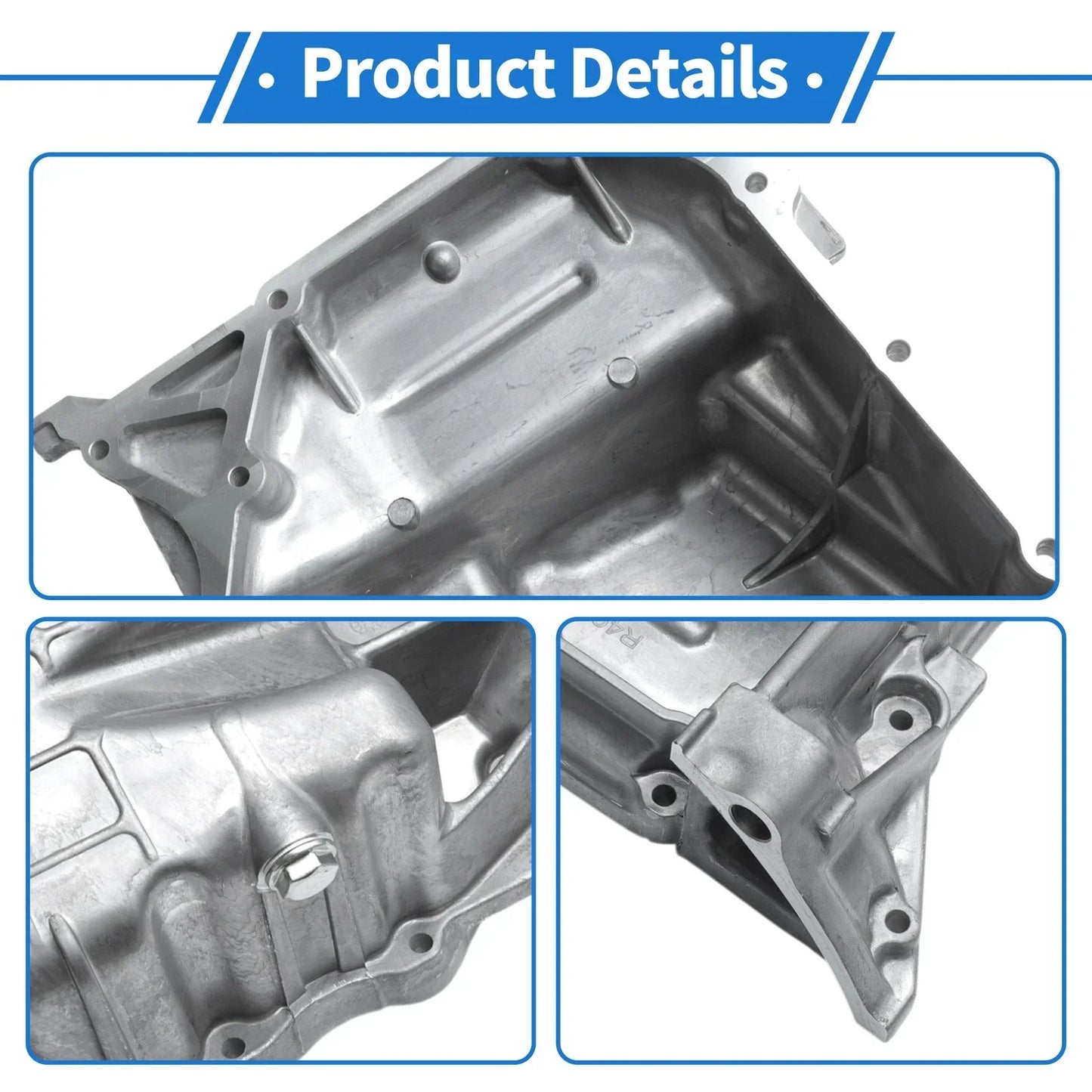 Engine Oil Pan for Honda Accord (2008-2012) - 1 x Steel Silver Tone