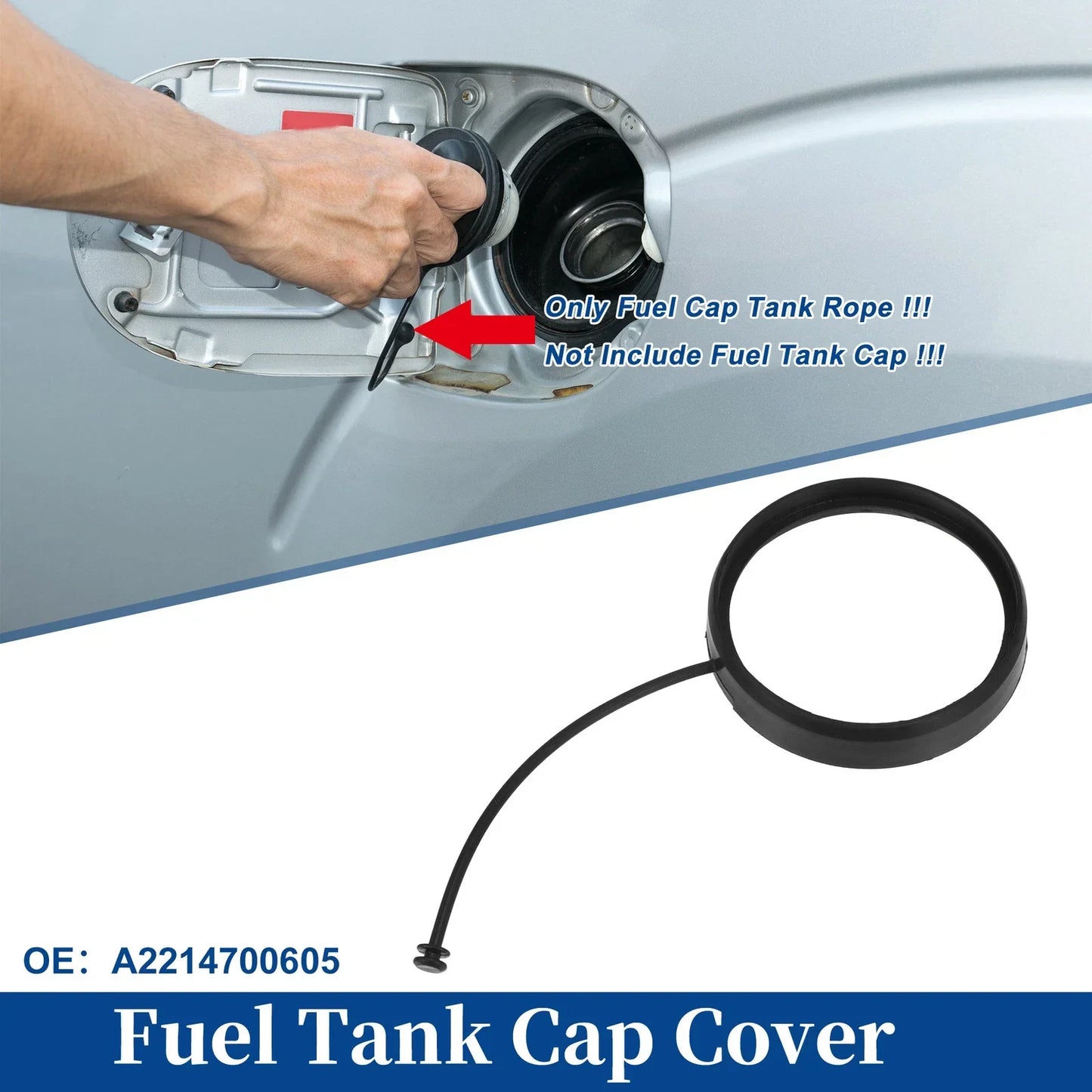 Fuel Tank Cap Tether Rope for Mercedes-Benz C230 (2001-2007)