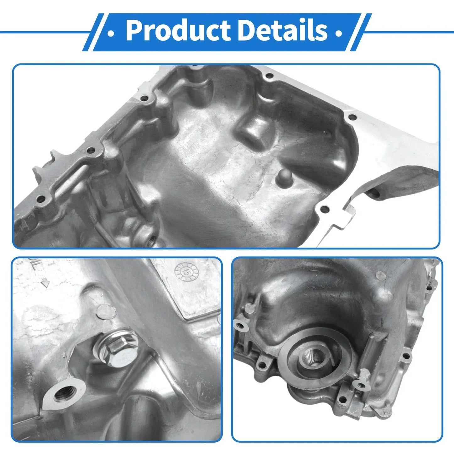 Engine Oil Pan for Honda Civic 2006-2011 - 1 x Steel Silver Tone