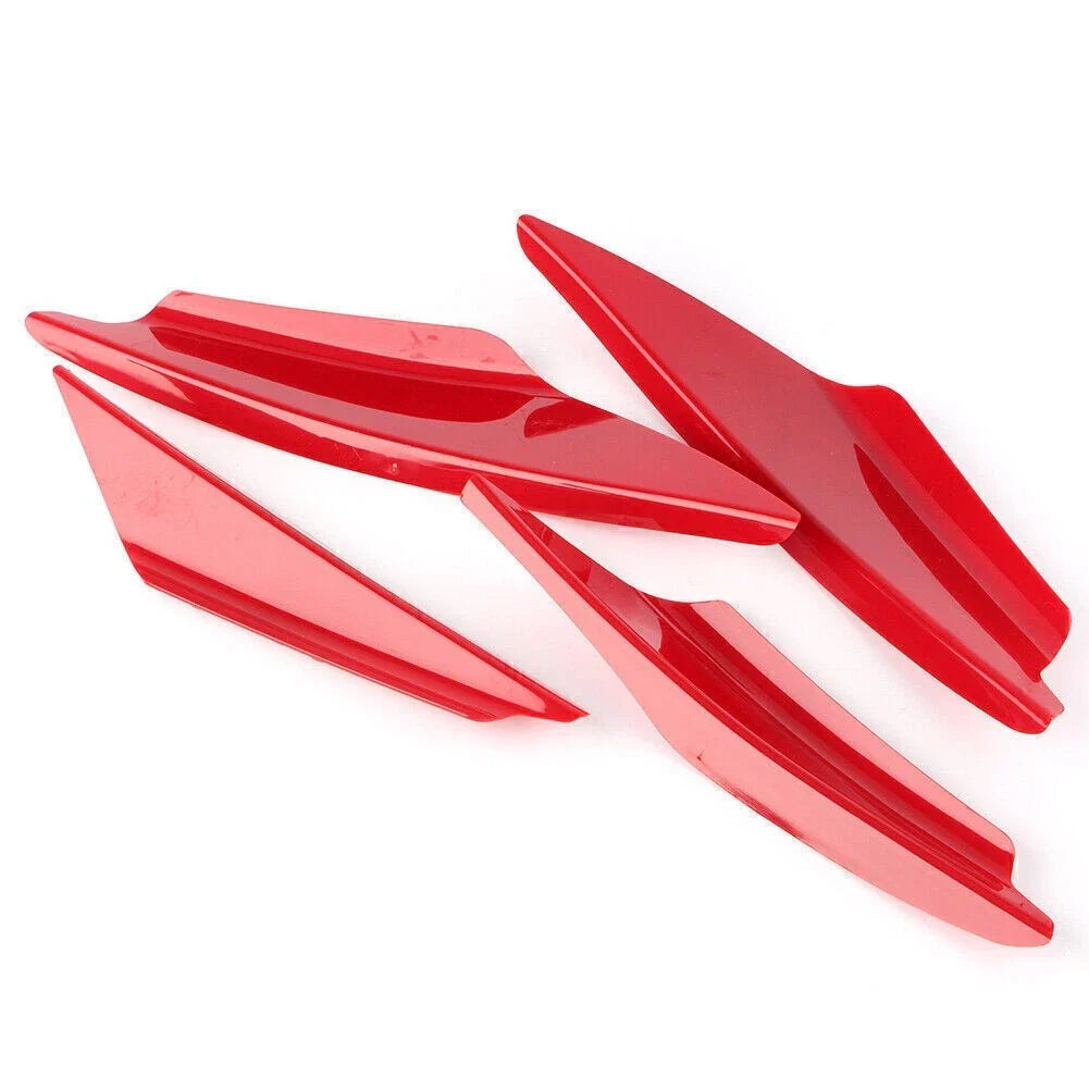 4 x Universal Front Bumper Canard Splitter Diffuser Lip Spoiler