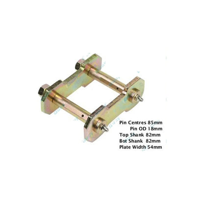 2 Rear Leaf Spring Greasable Shackles for Nissan Patrol GU 4X4 Cab Chassis 99-14