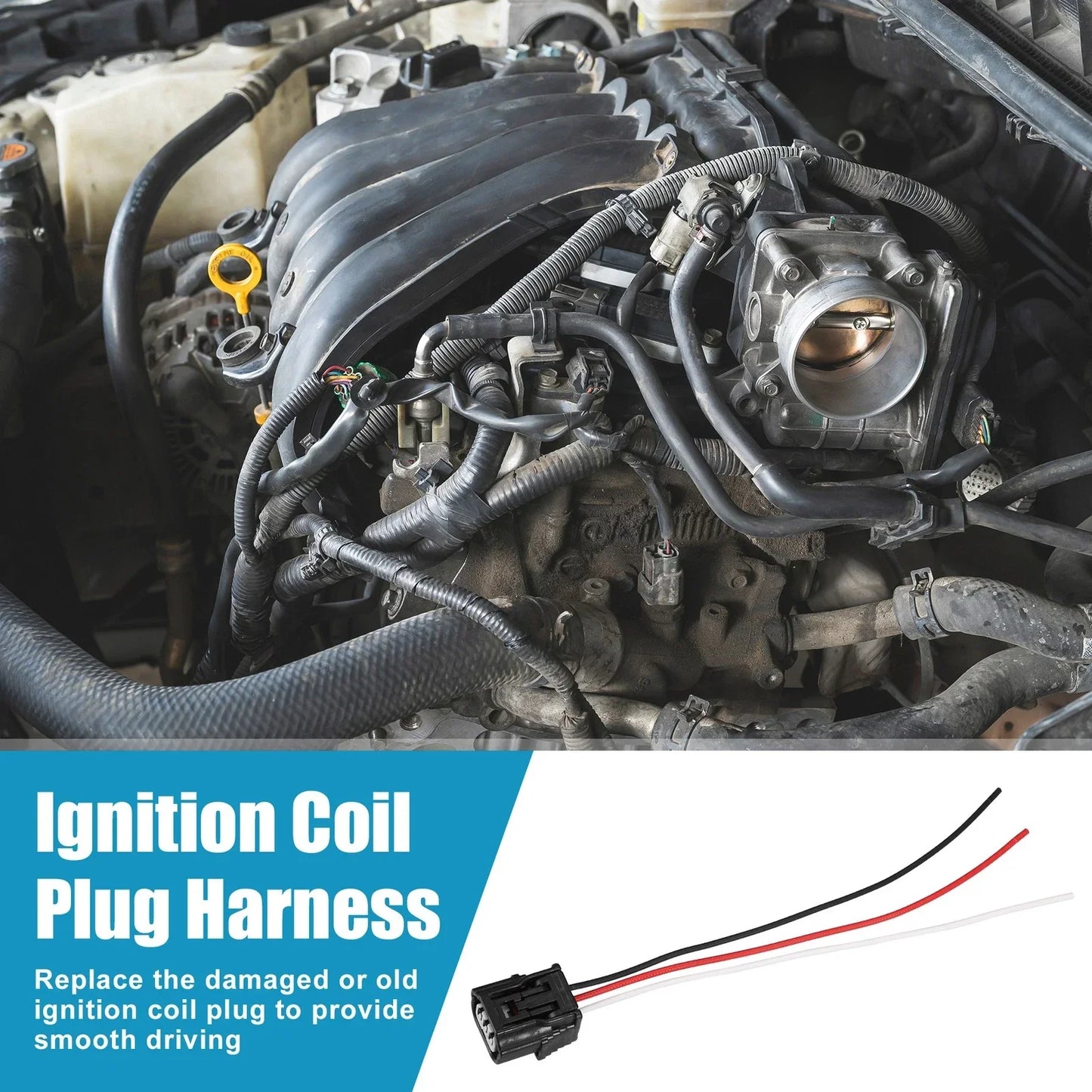 4pcs Ignition Coil Connectors for Honda CR-V 2015-2019 2.4L Gas