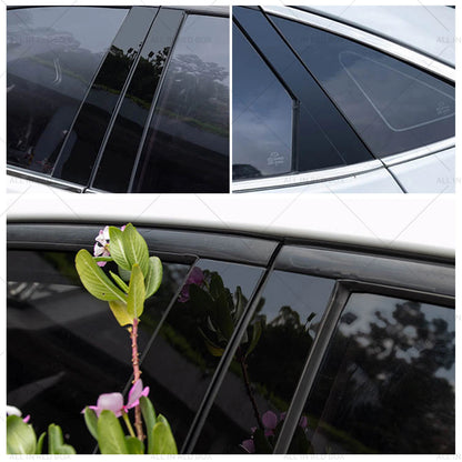 6 x Black Window Trim Covers for Honda CR-V (2007-2011)