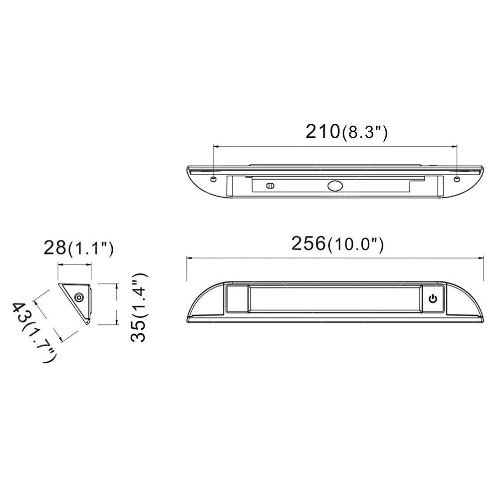 256mm 12V LED Awning Light Strip for Caravan Camper Boat Marine