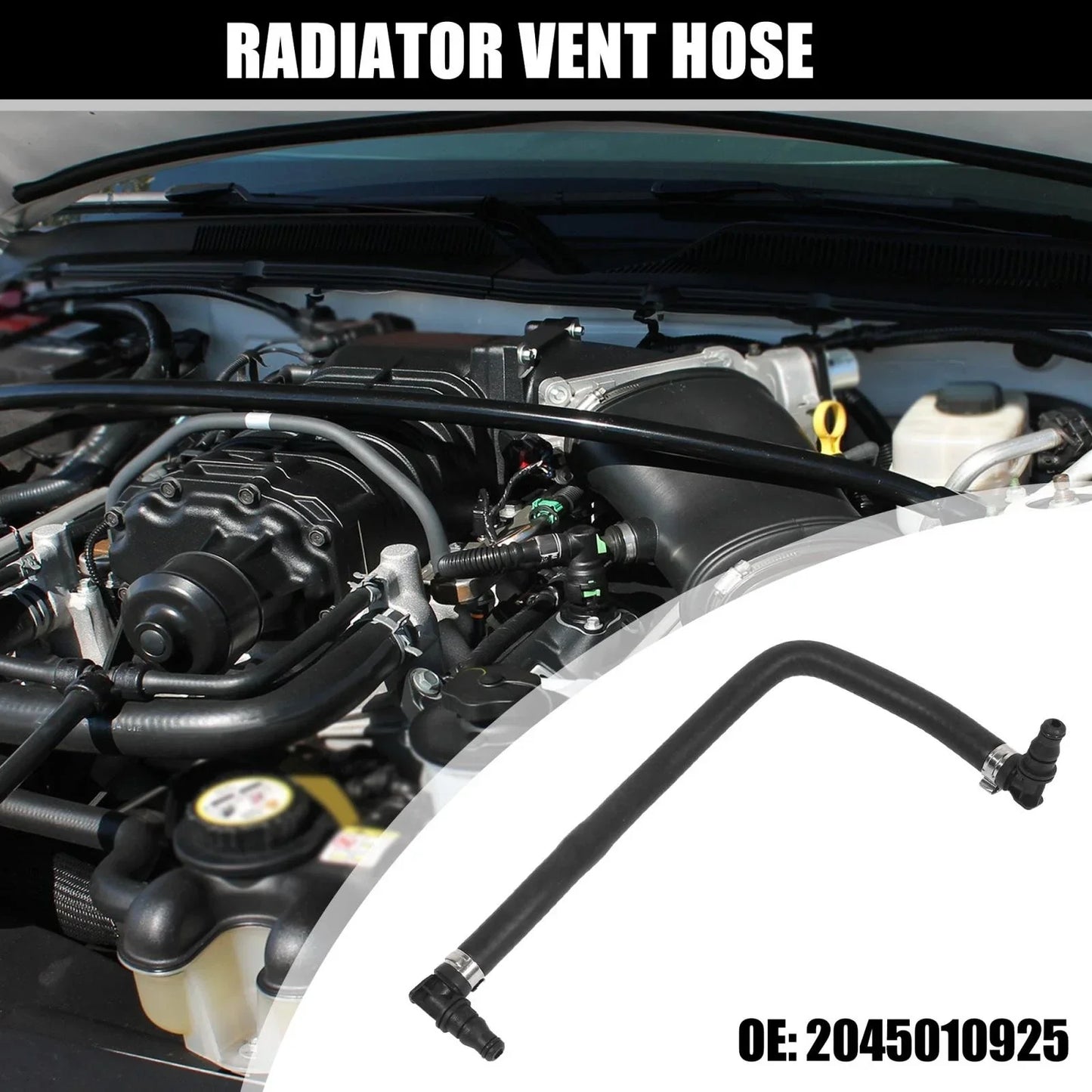 Radiator Vent Hose for Mercedes-Benz C250 2012-2015 Rubber Replacement