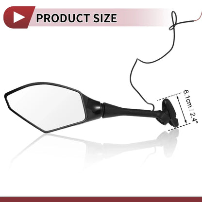 Set of 2 Motorcycle Rear View Mirrors for Honda CBR600RR (2003-2014)