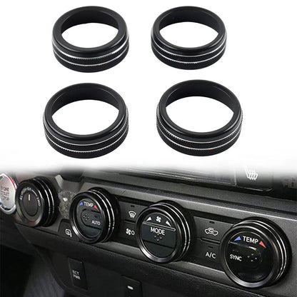 Black AC Climate Control Knob Trim for Toyota Tacoma (2016-2023)