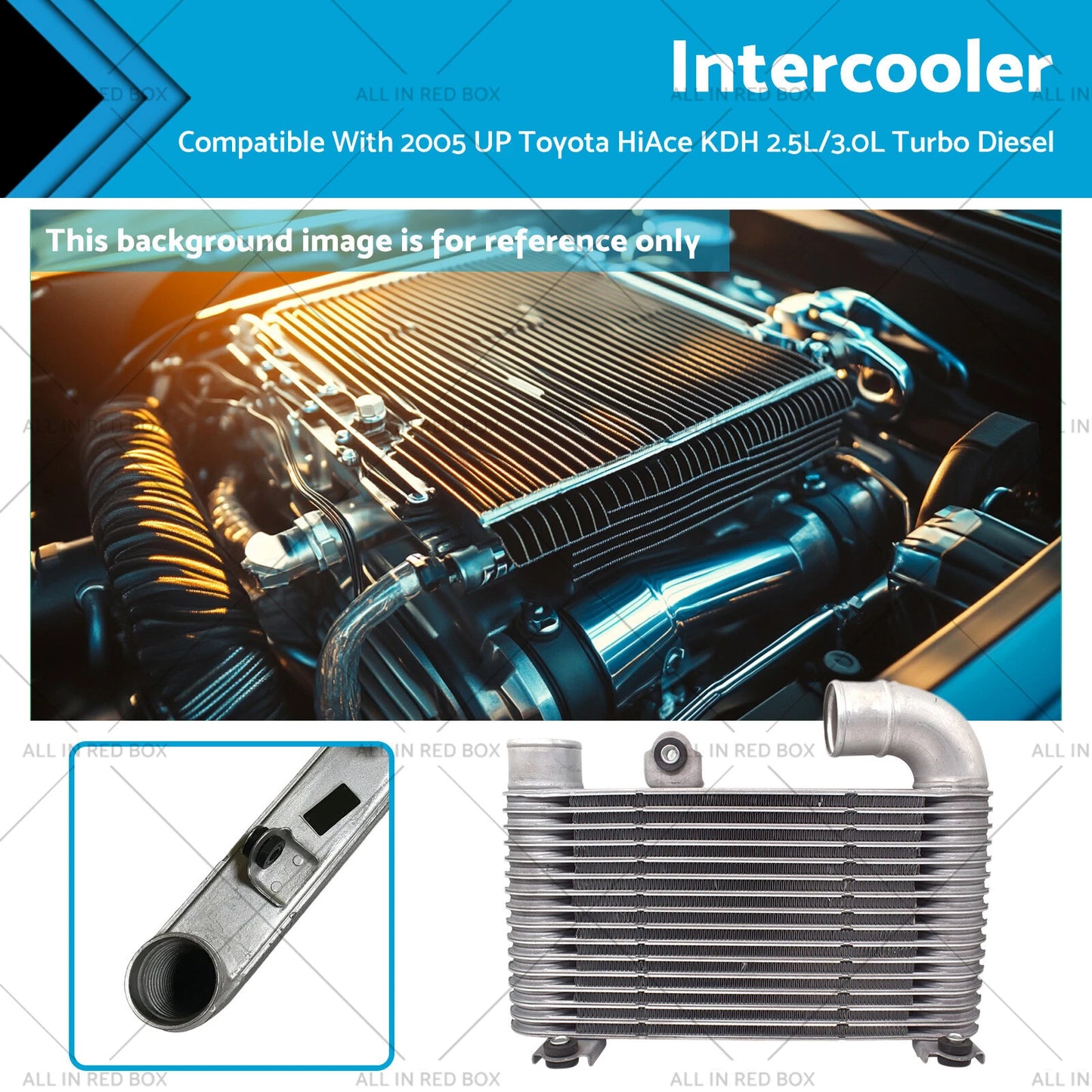 Aluminum Intercooler for Toyota Hiace/Commuter KDH 2005-2023