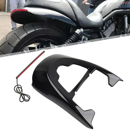 Vivid Black Rear Mudguard w/Smoke Light for Harley VRSCDX V-Rod (2002-2017)