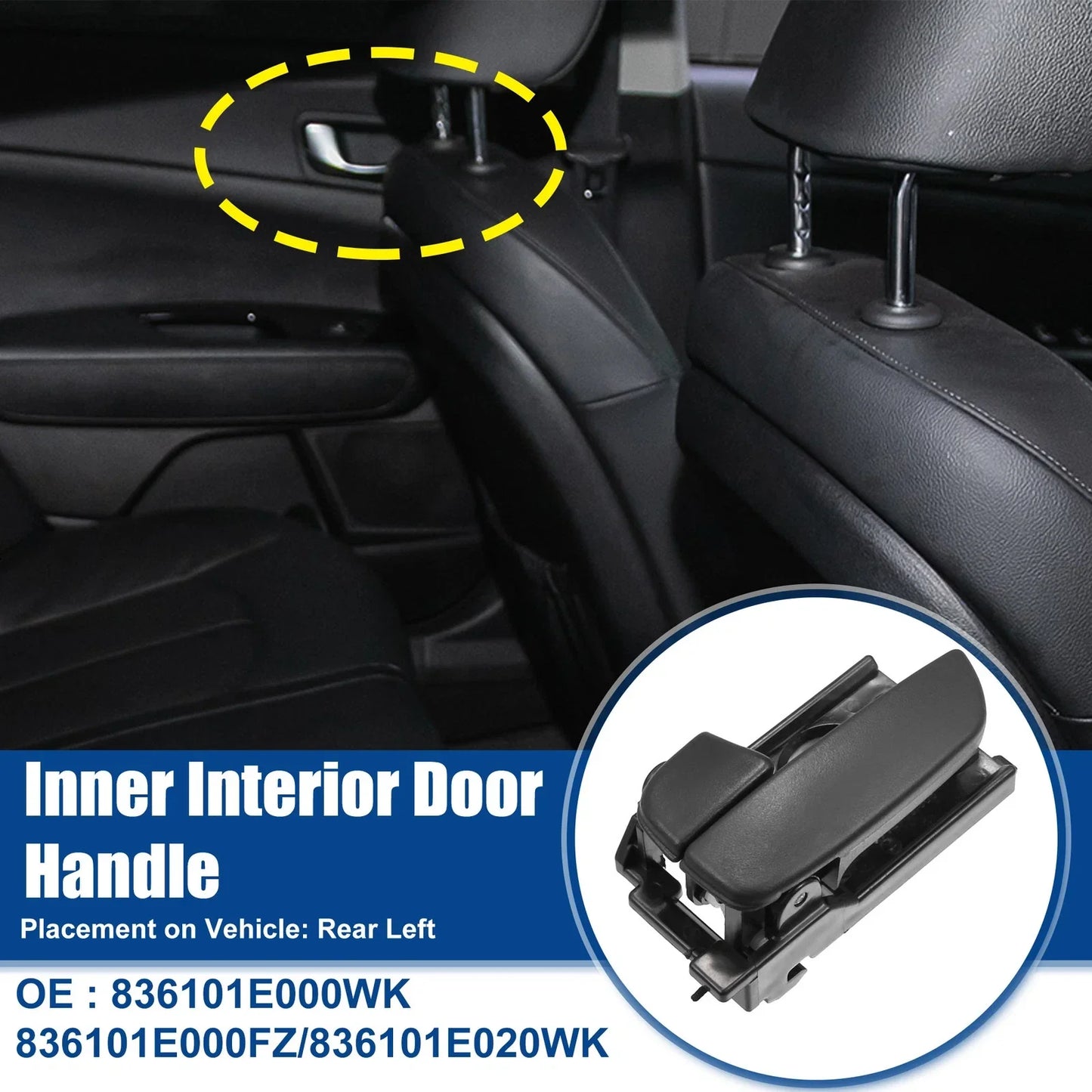 Rear Inner Door Handle Assembly for Hyundai Accent (2010-2017)