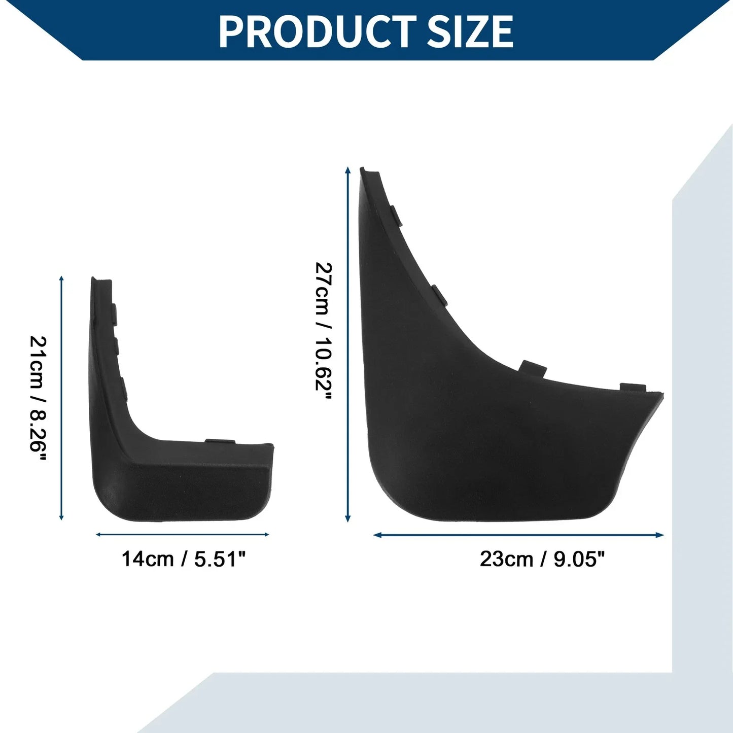 Mud Flaps Splash Guards 1 Set for Mercedes-Benz Smart (2013-2015)