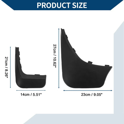 Mud Flaps Splash Guards 1 Set for Mercedes-Benz Smart (2013-2015)