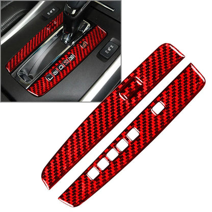 Red Carbon Fiber Interior Gear Shift Cover Trim for Honda Accord (2013-2017)