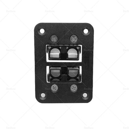 Dual Twin Aluminum Anderson Style Plug Flush Mount Plate Panel 50 Amp