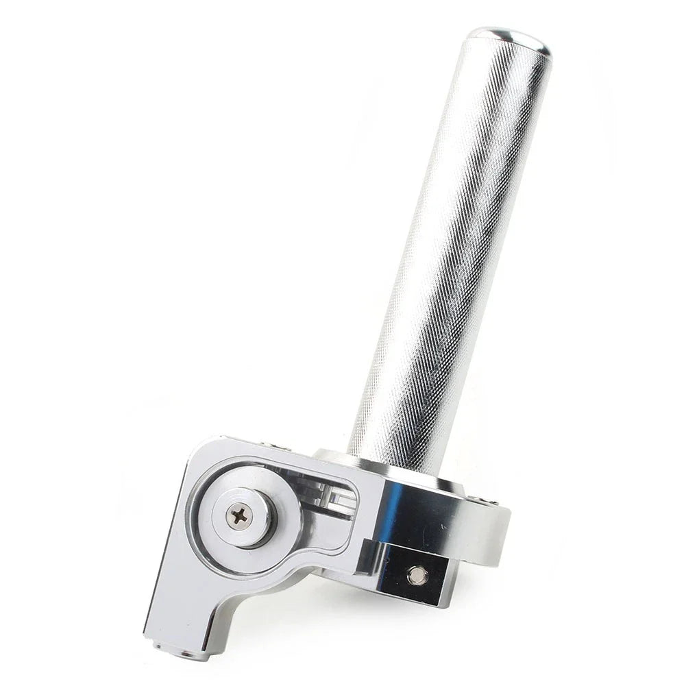 CNC 7/8'' Motor Handlebar Twist Throttle Accelerator Grip for Universal Silver