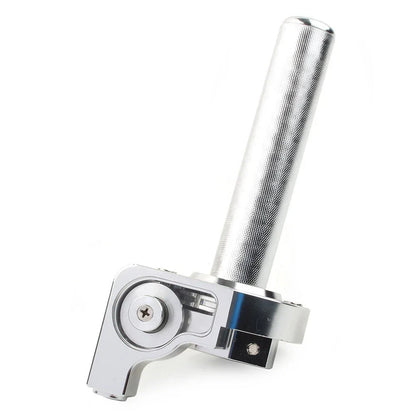 CNC 7/8'' Motor Handlebar Twist Throttle Accelerator Grip for Universal Silver
