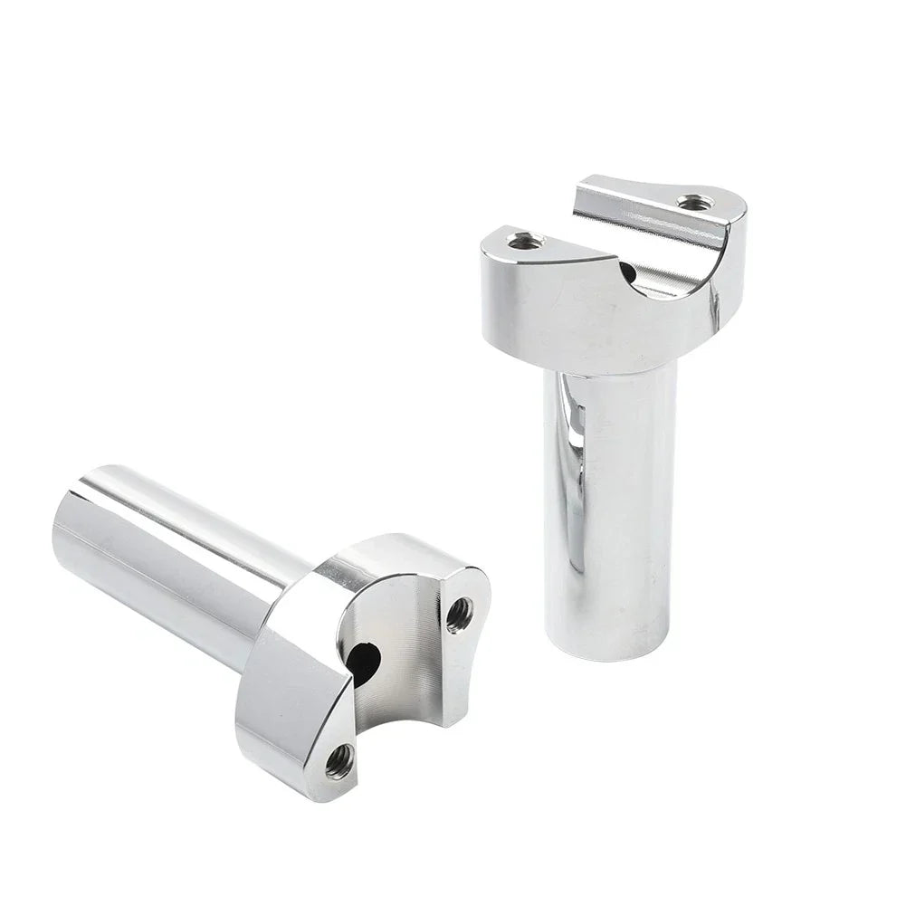 4" CNC Straight Handlebar Risers for Harley Sportster Dyna Softail (2004-2023)