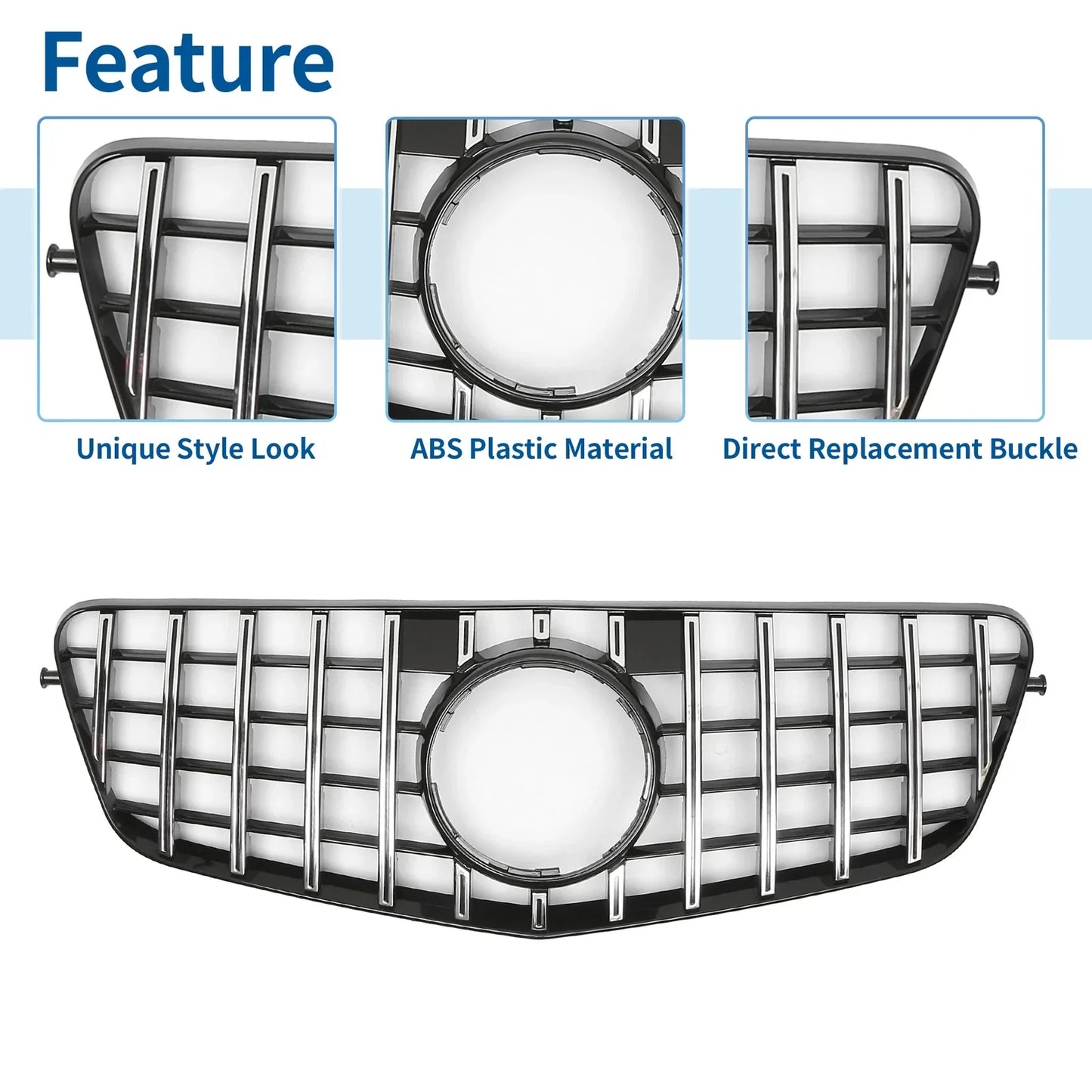 Front Upper Bumper Grille for Mercedes-Benz E300 (2017-2023)