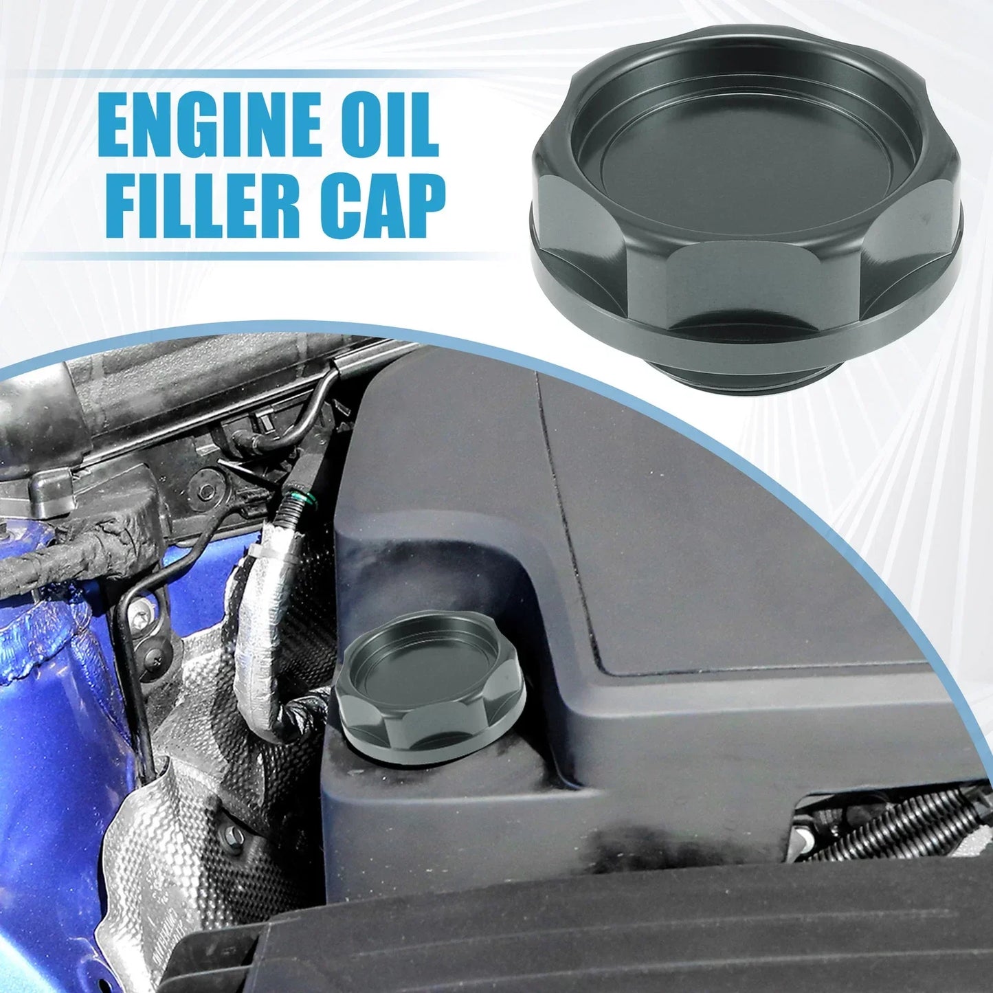 Oil Filler Cap Tank Cover for Honda Engine - Modified Titanium Tone