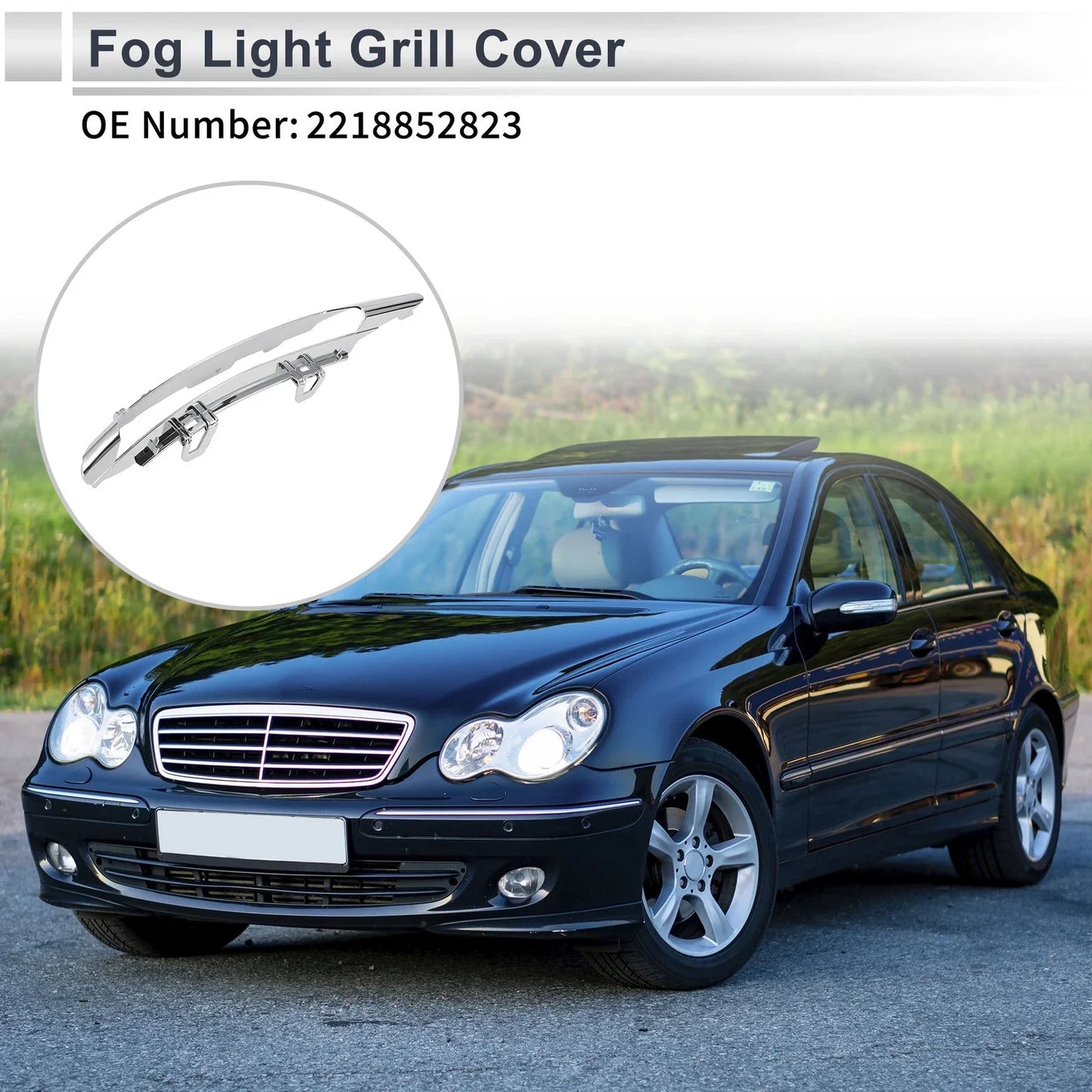 Front Right Fog Light Grill for Mercedes Benz W221 (2010-2013)