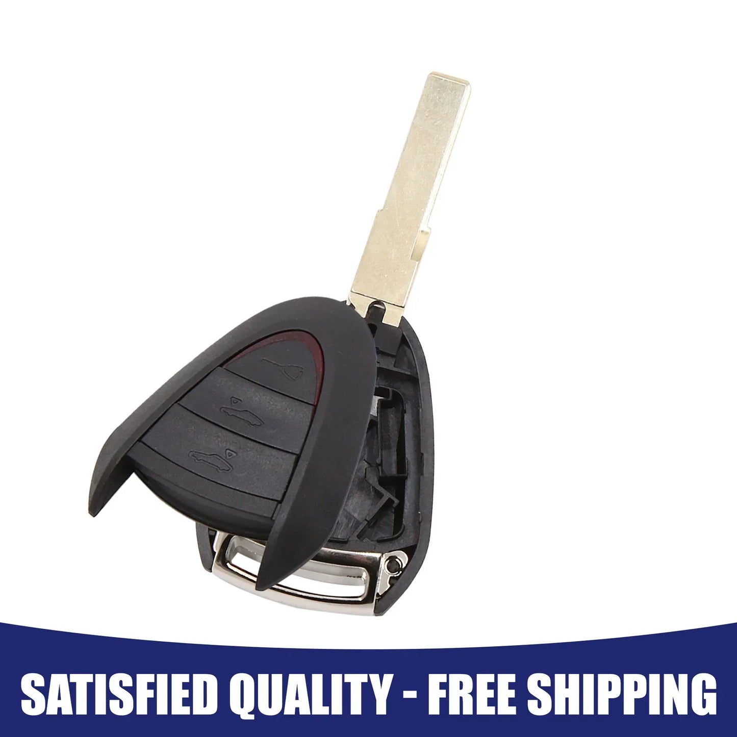 Car Key Shell Case for Porsche Boxster 987 Cayman 3 Button (2005-2012)