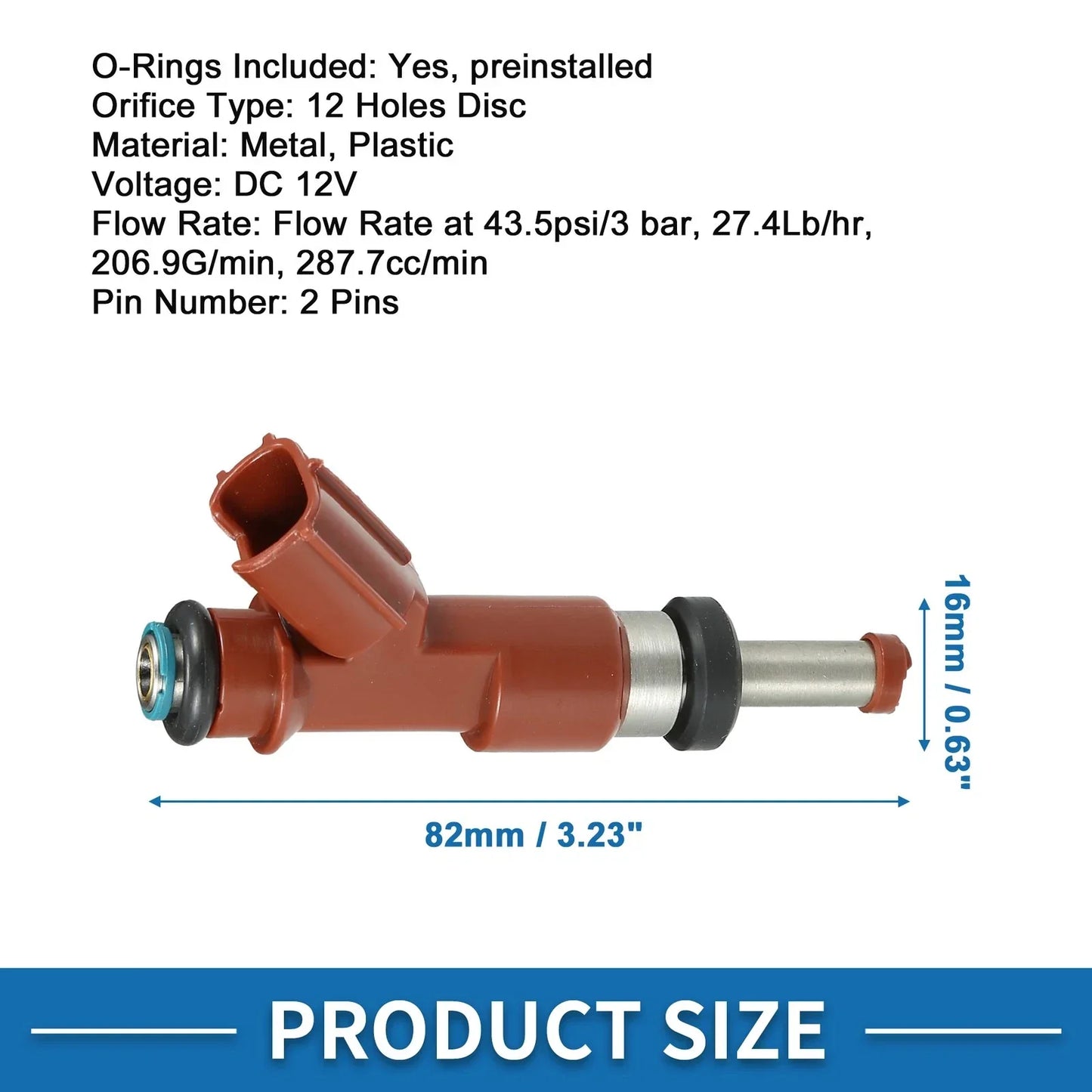 Fuel Injector 6 x No.23209-0P040 for Toyota Camry LE SE XLE 3.5L (2007-2011)